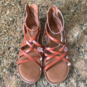 Cat & Jack brown strappy sandals.